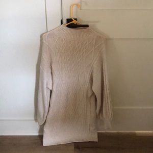 Beige sweater dress